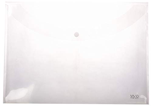 Image of Shivani Enterprises Relax File Bag A4 Document Envelope Folder, Clear Transparent Storage Bag in Assorted Color - 05 Pc