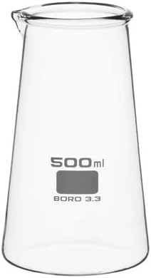 ABGIL Borosilicate Phillips Beaker, 500ml, Non-Graduated, Autoclavable. ONE UNIT