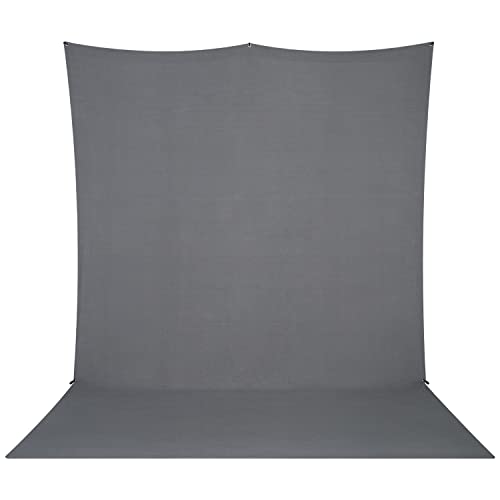 Westcott X-Drop Pro Wrinkle-Resistant 8' x 13' (2.44 x 3.96m) Sweep Backdrop for Full-Body Photos & Group Portraits, Video Interviews & Photo Booths - Portable and Travel Friendly (Neutral Gray)