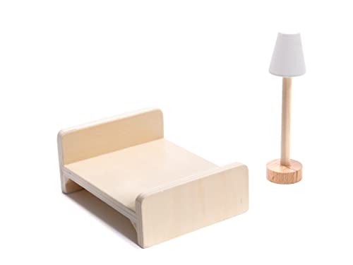 SILUK Puppenhaus aus Holz, Puppenhaus mit Möbel und Zubehör, Puppen Haus Spielzeug für Mädchen (Cottage) – Bild 8