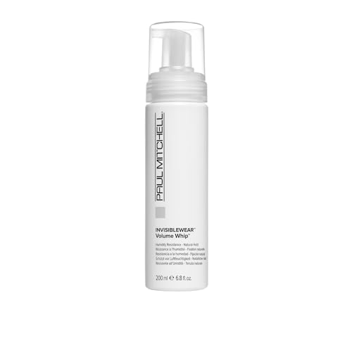 Paul Mitchell Invisiblewear Extra-Body Whip Conditioning Mousse, Humidity Resistance, Natural Finish, For Fine Hair, 6.8 fl. oz