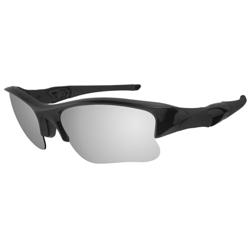 Image of Dynamix Polarized Replacement Lenses for Oakley Flak Jacket XLJ - Titanium & Midnight