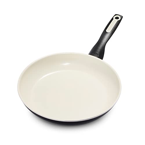 GreenPan Rio Poêle à Frire Antiadhésive en Céramique Saine 26cm, Sans PFAS, Poignée Rester Froid, Va au four jusqu'à 160°C, Noir & Crème