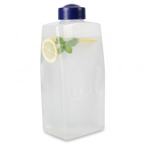 2L Water Bottles 2L Water Bottle, Clear Reusable Juice Bottles for Fridge, Leak-Proof Large Bottle for Iced Tea, Cold Brew & Family Drinks