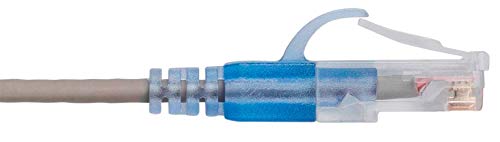 Image of Monoprice Cat6A 25ft Gray 10-Pk Patch Cable UTP 30AWG 10G Pure Bare Copper Snagless RJ45 SlimRun Series Ethernet Cable