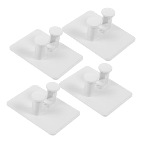 FOMIYES 4pcs Shaver Storage Rack Razor Holder Stand Wall Mount for Bathroom Abs Material White