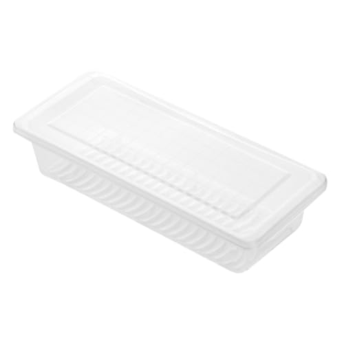 BAZEITFLOW Caja Hermética para con Tapa Organizador Compacto para Refrigerador Contenedor Plástico Seguro y Resistente para Conservar Almacenamiento Múltiple para Alimentos Pequeños