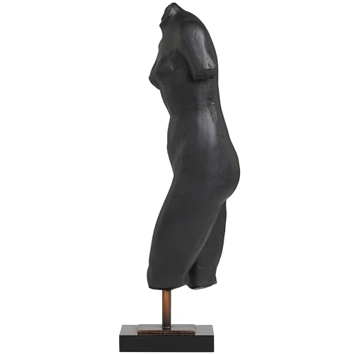 Estatua Decorativa Mujer en Polystone Negra 5x5x14 in miniatura 7