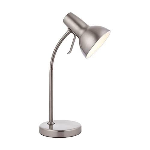National Lighting Table Lamp- Bedside Lamp with USB Port, Gooseneck Desk Light with Charging Port