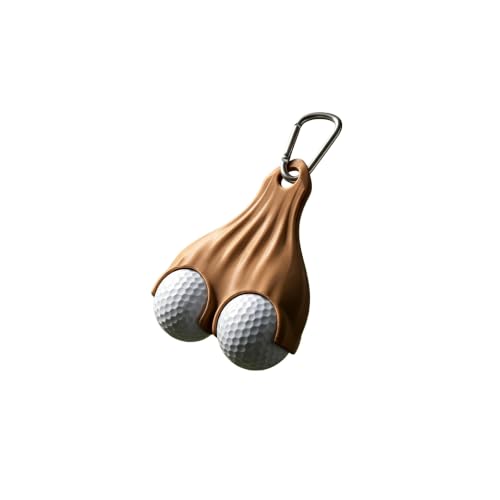 3D Printed Golf Ball Holder Sack Funny Clip-On Pouch for Bag or Belt Portable 2-Ball Storage & Novelty Gift for Men