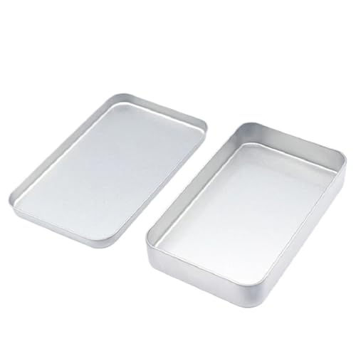 XUWEWI Metal Pencil Case 3PCS 15cm Rectangular Storage Tin Box for Candy Jewelry Pencil Metal Card Makeup Brush Case Cosmetic Organizer