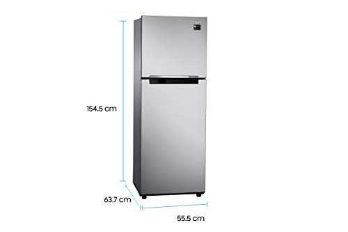 Image of Samsung 253L 2 Star Inverter Frost Free Double Door Refrigerator Appliance (RT28T3032SE /HL, Elective Silver)