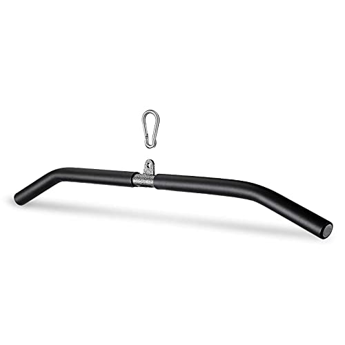 Elikliv LAT Pull Down Bar with Handle, LAT Pulldown Machine Attachments, 33in LAT Bar Cable Machine Attachments for Gym, Ez Bar Curl Bar Tricep Bar for Strength Workout, Muscle Building