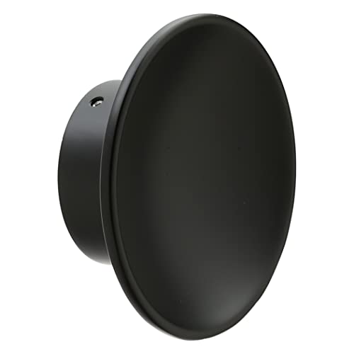 Image of LAPO Premium Zinc Pull Push Handle, 4 Inch Modern Round Shape Door Handle for Home & Office Entrance, Compatible with Wooden & Glass Doors, DIY Installation Black Finish- Pack of 1