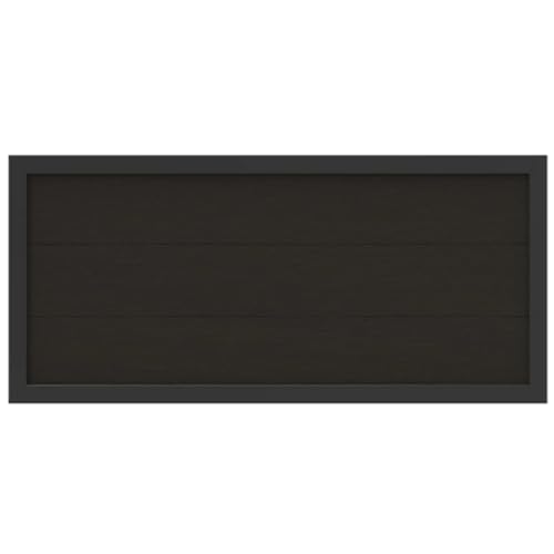 HORI Rahmenzaun WPC Sichtschutz Stecksystem Zaun Garten Gartenzaun Lamellenzaun Windschutz Zaunelemente I 180 x 90 cm I Anthrazit