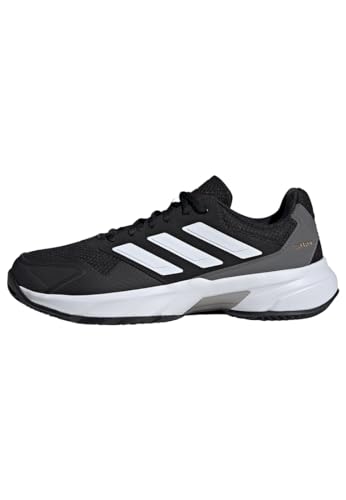 Adidas Hombre CourtJam Control 3 Clay Tennis Shoes, Core Black/Cloud White/Grey Four, 44 EU