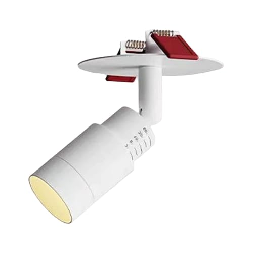 Jadssox Foco Empotrable LED De 3° A 60° Con Zoom For Techo Focos Empotrables Ajustables, Focos Direccionales, Lámparas De Acento For El Hogar, Cuadros, Plantas Y Pinturas(White-4000K,5W)