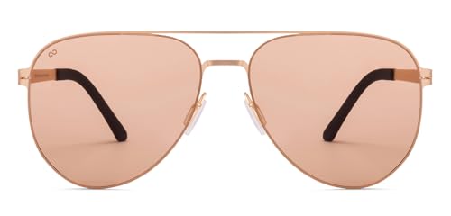 VINCENT CHASE EYEWEAR Vincent Chase Gold Full Rim Pilot Sunglasses - Image 3