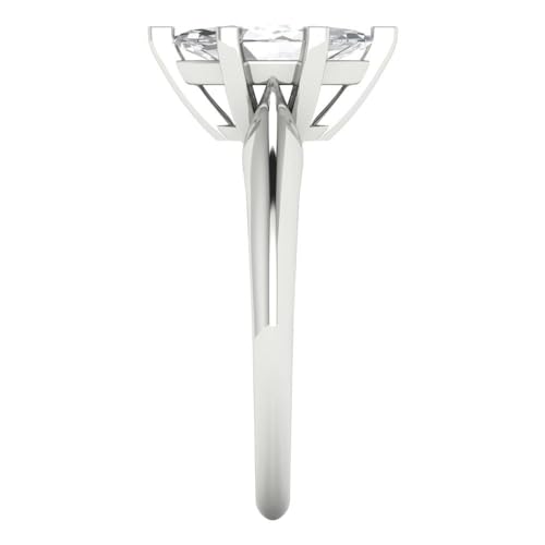 Clara Pucci Yellow/Rose/White 14k Solid Gold Solitaire anniversary Engagement Promise Bridal Ring - 1Ct Marquise Cut Simulated Diamond3