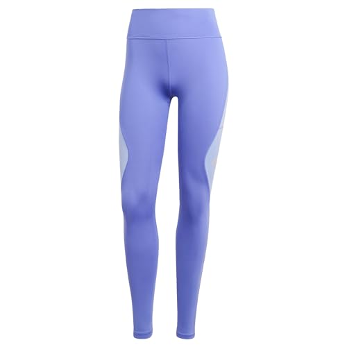adidas Women's Mallas largas Own The Run Colorblock, Semi Cobalt Blue/Blue Spark, 2XS