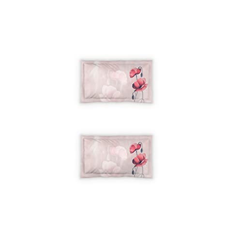Image of DDECOR - Bella 100% Cotton Double Bedsheet with 2 Pillow Covers, King Size, Red