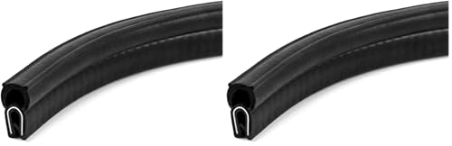 Image of QWORK 20 Feet EPDM Rubber Trim Seal with Top Bulb, Fits Edge 1 /16 inch to 1 /8 inch (Pack of 2)