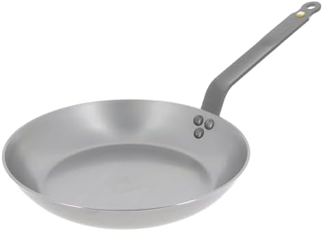 de Buyer MINERAL B Carbon Steel Fry Pan - 8” Diameter, 5.5” Cooking Surface - Ideal for Searing, Sauteing & Reheating - Naturally Non-Stick Finish - Made in France - Thumbnail 3