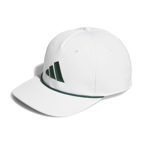 adidas Mens Tour 5-Panel HAT White/Collegiate Green One Size