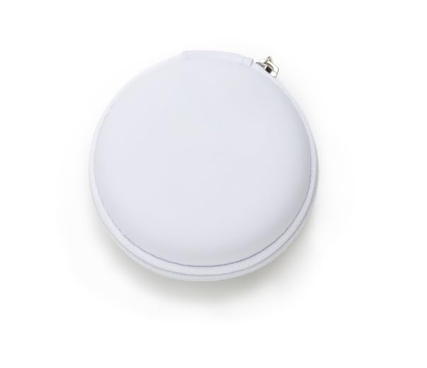 Estojo Case P/Fones De Ouvido Cabos Emborrachado 7 X 7cm (BRANCO)