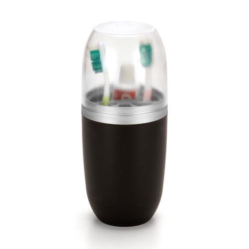 Porta Escovas De Dente Suporte Pasta de Dente Com Tampa Plástico Pia Banheiro Lavabo Viagem 500ml -P