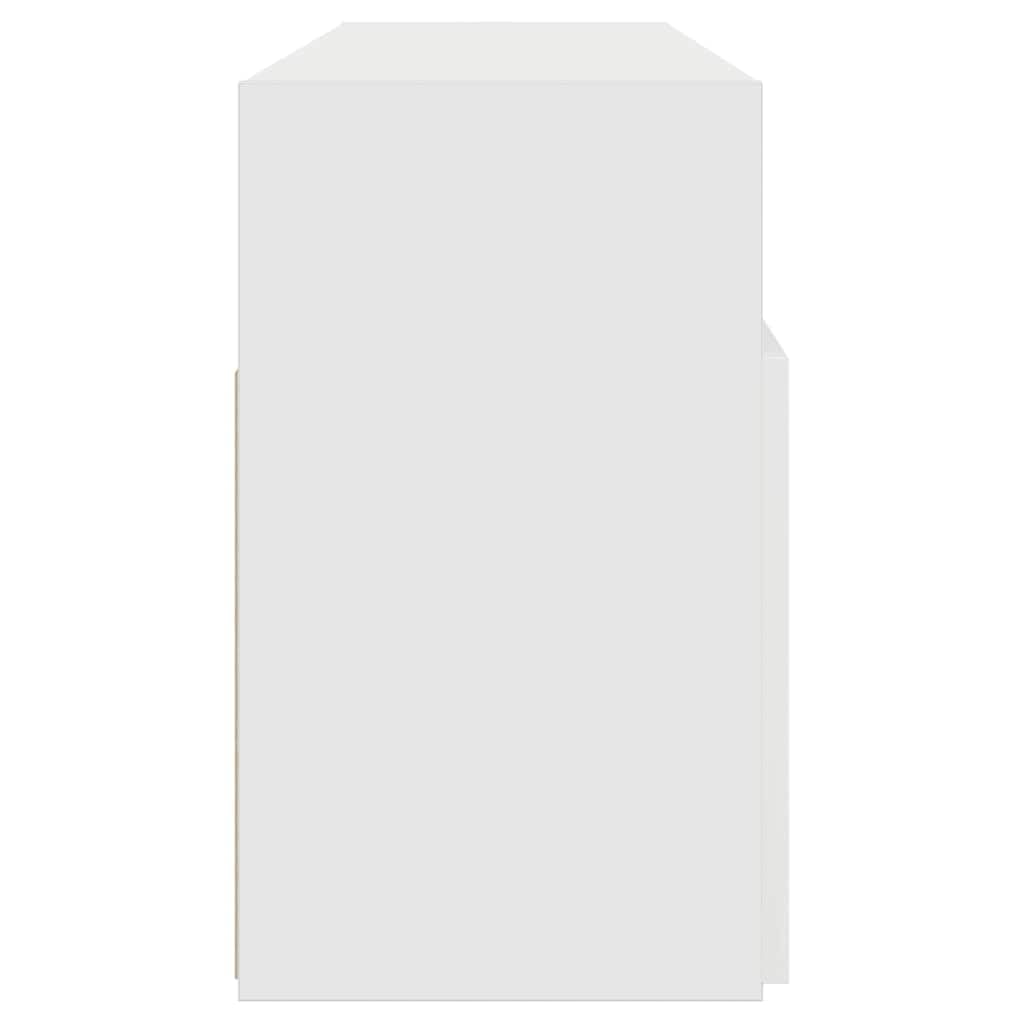 Solivagant Meuble TV avec lumières LED Blanc 120x30x50 cm,(24.88 KG)