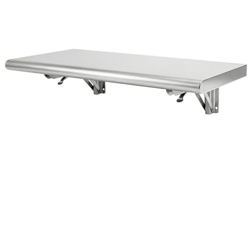 Sidasu 24x12 Inch Folding Concession Shelf, Stainless Steel Food Shelf