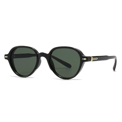 Lunettes de soleil ovales femmes dégradées rivets punk