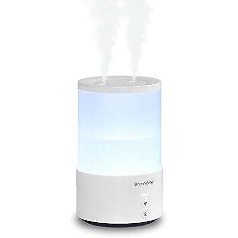 CLIPOP Portable Air Humidifiers for Bedroom with Night Light, Cool Mist Humidifier for Baby, USB Desktop Plant Humidifier, Whisper Quiet Waterless Auto Shut-Off for Home, Office, Yoga, Travel (White) Cover