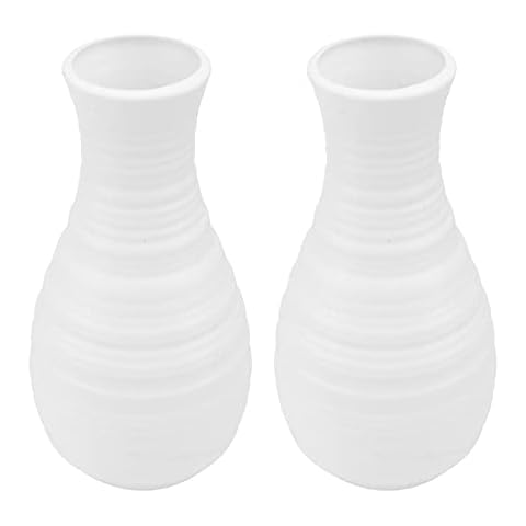 DOITOOL Unbreakable White Plastic Flower Vase Cover