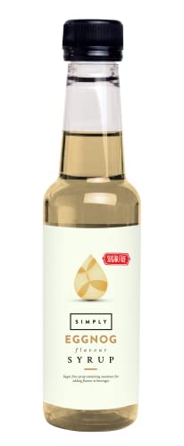 Simply Sugar Free Eggnog Syrup, Low Calorie, Vegan & Nut Free Flavoured Syrup for Coffee, Cocktails & Baking (250ml)