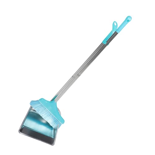 NOLITOY Edelstahl Kehrblech mit Ergonomischem Handfeger Set Robustes Haushalts Besen Kehrschaufel Set Leicht und Komfortabel für Innen Außenreinigung Geeignet für Zuhause und Werkstatt