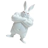 Design ludique: le muscle audacieux ajoute du contraste avec la forme adorable du lapin, créant une pièce maîtresse accrocheuse pour n ' importe quel bureau ou étagère