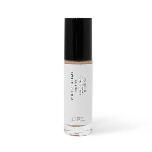 NUTRIDOME Body & Spirit Base de teint Foundation 05 Caramel 30 ml - Base de maquillaje líquida de cobertura completa para pieles mixtas Maduras Grasas y secas Fluido cubriente para el rostro Crema