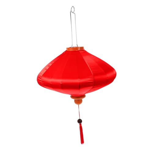 Mipcase decoración de Linterna linternas japonesas al Aire linternas vietnamitas linternas de año Nuevo Lunar linternas Chinas farolillos de año Nuevo Chino Madera Rojo