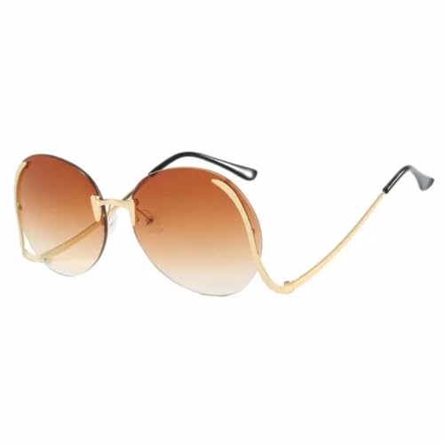 Lunettes de soleil dégradées café grand format pour terrasse et été