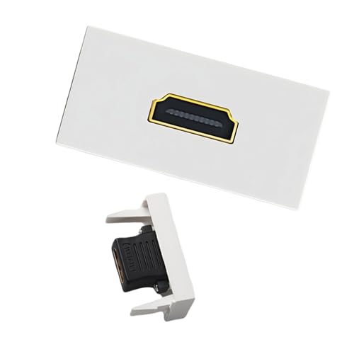 COOLHOOD HDTV hembra a hembra toma de pared pasando a través de la placa frontal, enchufe de transmisión de equipo de visualización adaptador de accesorios