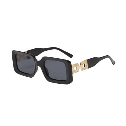 Fashionable Chain Link Temple Ladies Small Frame Chic Streetwear Glasses for Casual & Boho Look Womenswear