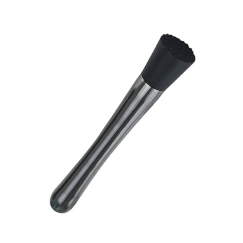 Cabilock Stainless Steel Crushed Ice Muddler Cocktail Mixer Tool Barware for Cocktails and Drinks Compact for Non Corrosive and Heat Resistant Black