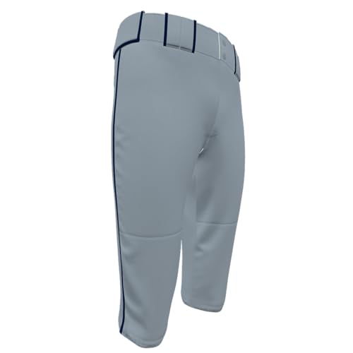 Boombah Youth Boys' Hypertech Series Pipe Plus Baseball Knicker Gray/Navy - Size Waist 26" (Inseam 15")