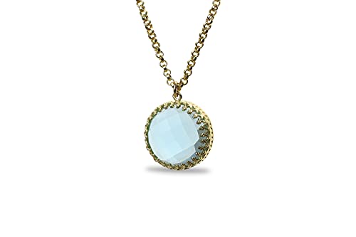 Collier topaze rond en vermeil, l'idée cadeau femme idéale