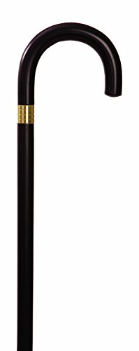 Essential Medical Supply Endurance Wood Cane with Curved Handle, Black
