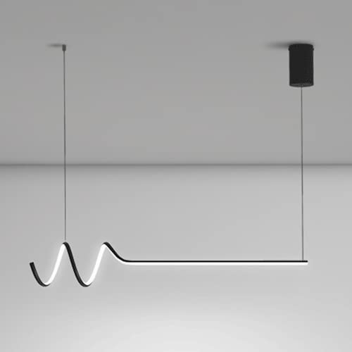 Suspensions LED modernes à intensité variable en métal noir premium