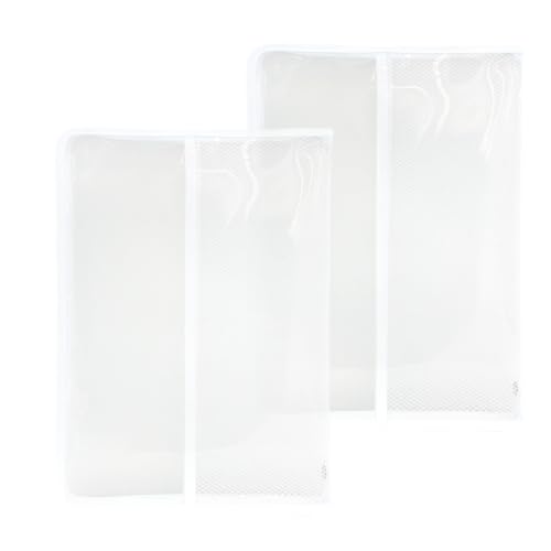 B4 ファスナーファイルケース メッシュ内ポケットスペース付き 2個セット ホワイト 390mm 273mm 20mm S-WHP