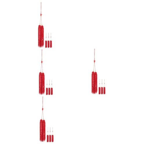 Nœud chinois porte-bonheur et pompon rouge de Tai Chi, cadeau traditionnel